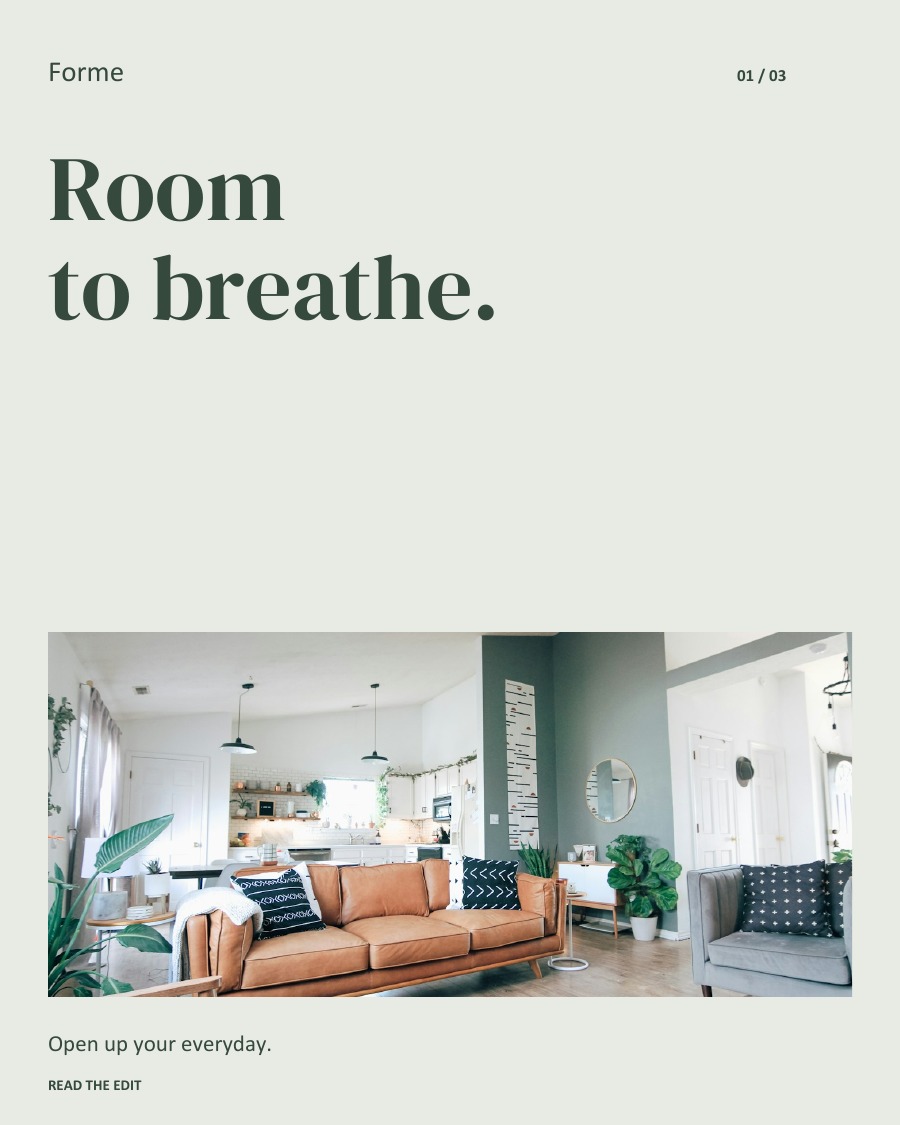 Room to breathe.