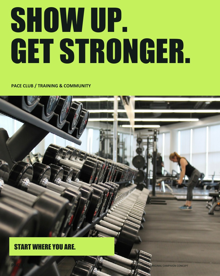 SHOW UP. GET STRONGER.