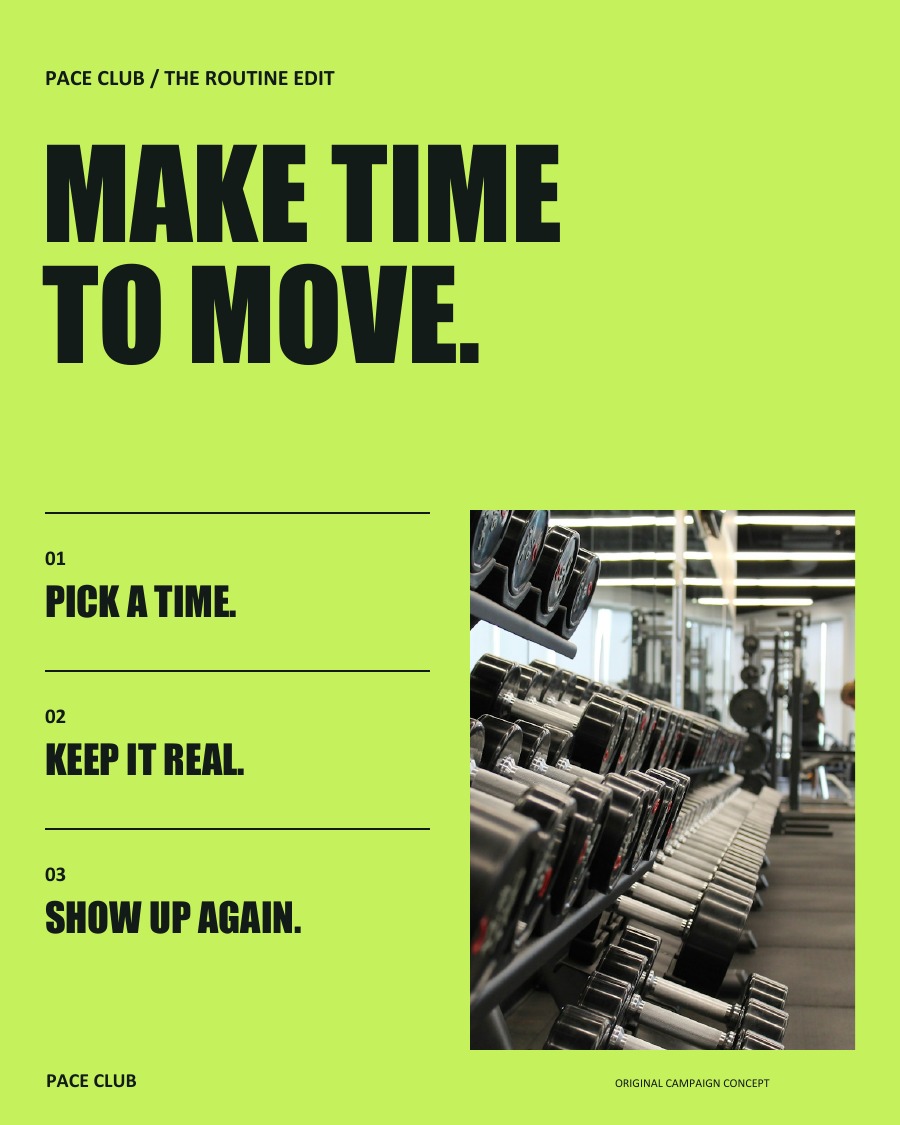 MAKE TIME TO MOVE.