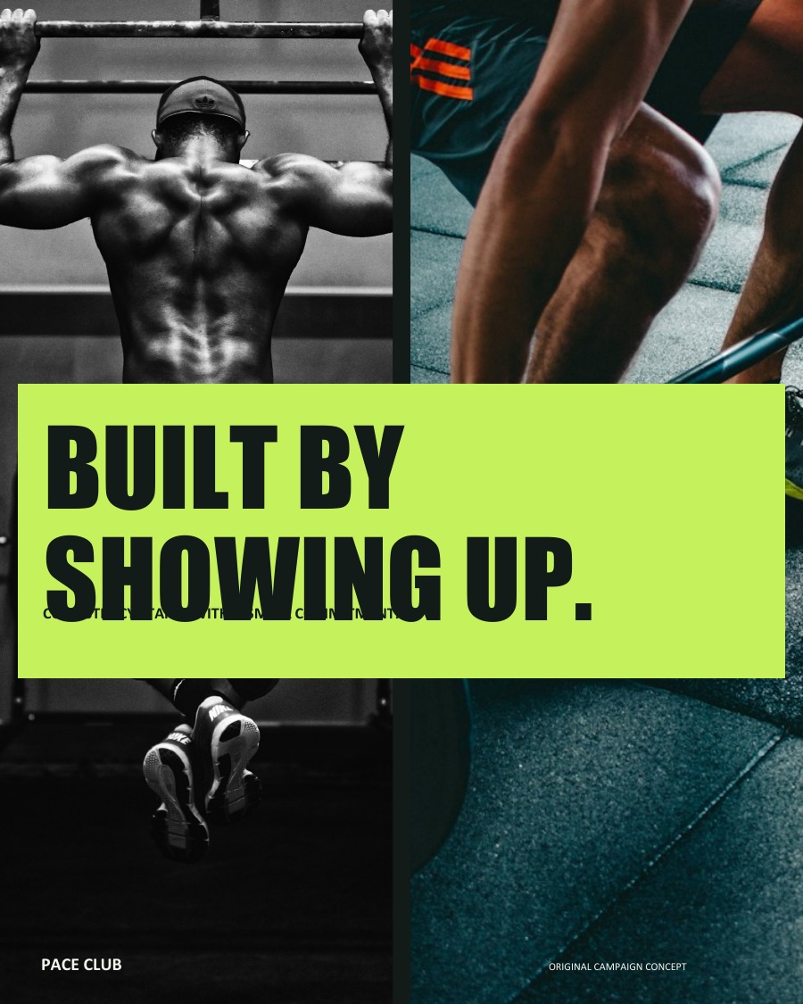 BUILT BY SHOWING UP.